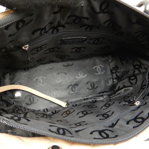 Chanel Cambon Line Large Tote Calf Beige Black - Picture 7 of 7